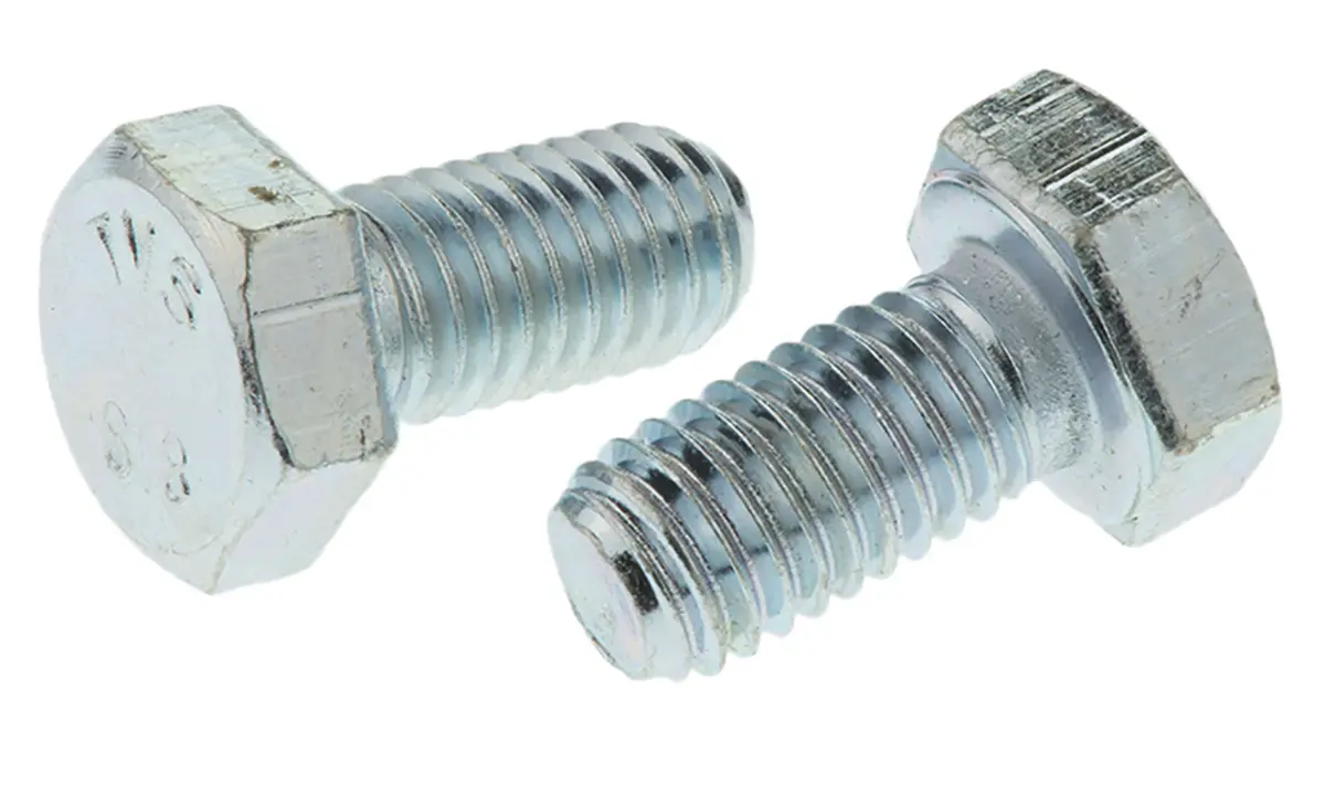 Produktfoto 1 von RS PRO x 16 mm Sechskantschraube, Stahl Glanzzink, DIN 933