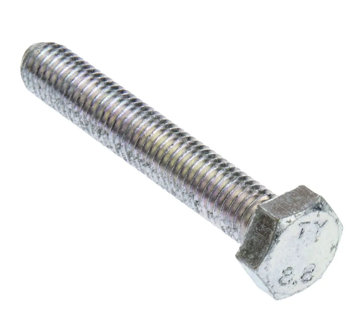 Produktfoto 1 von RS PRO x 50 mm Sechskantschraube, Stahl Glanzzink, DIN 933