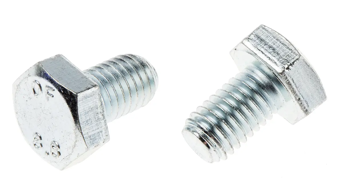 Produktfoto 1 von RS PRO x 16 mm Sechskantschraube, Stahl Glanzzink, DIN 933