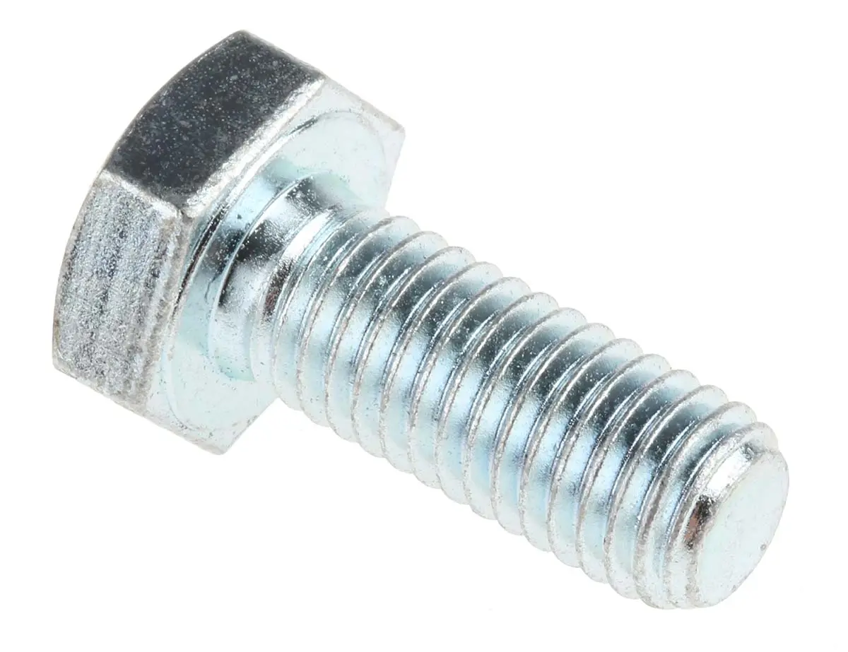 Produktfoto 1 von RS PRO x 25 mm Sechskantschraube, Stahl Glanzzink, DIN 933