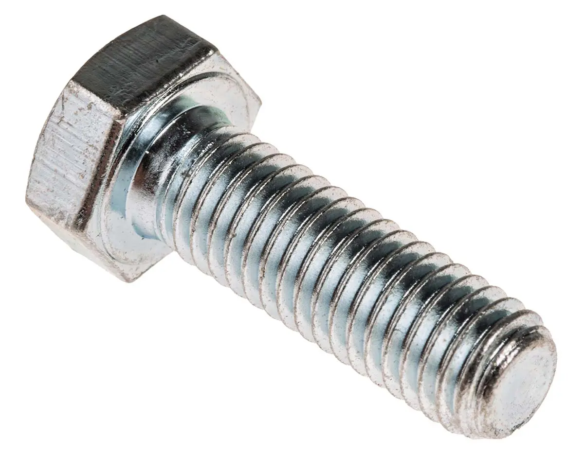 Produktfoto 1 von RS PRO x 25 mm Sechskantschraube, Stahl Glanzzink, DIN 933