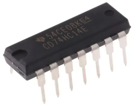 Produktfoto 1 von Texas Instruments Frequenzumrichter, Frequenzumrichter Schmitt-Trigger-Eingang Schmitt-Trigger, CMOS, Push-Pull 6 14-Pin