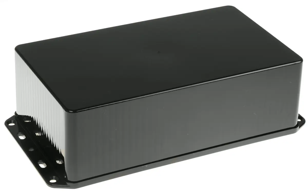 Produktfoto 1 von CAMDENBOSS 2000; Gehäuse; ABS; Schwarz Geflanscht IP54, IP65 Breite 110 mm Höhe 60 mm Länge 210 mm