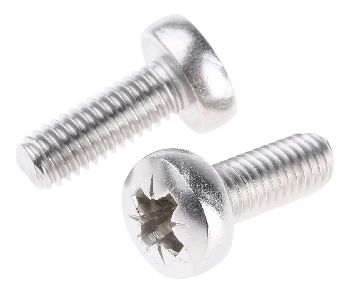 Produktfoto 1 von RS PRO Linsenkopf Pozidriv Schrauben A2 , M6 x 16.0mm Edelstahl