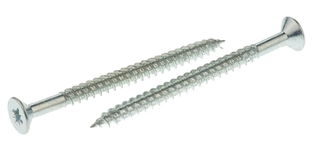Produktfoto 1 von RS PRO Pozidriv Holzschraube Stahl Senkkopf Glanzzink x 2.5 in