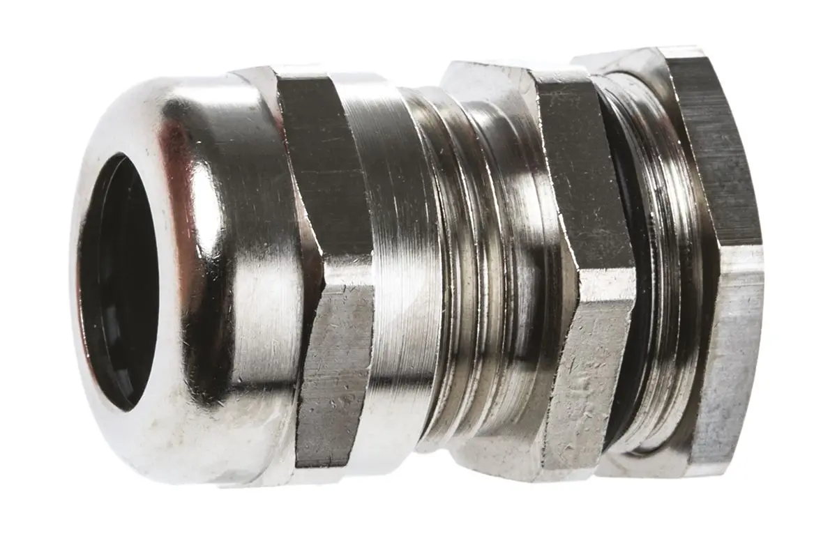Produktfoto 1 von SIB SIB-TEC Kabelverschraubung, PG13 Messing vernickelt Metallisch 7 mm/ 13 mm, IP68