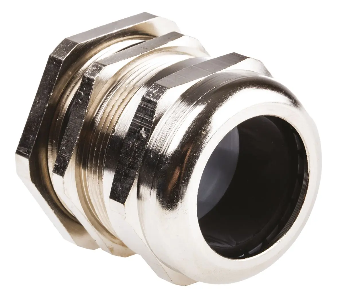 Produktfoto 1 von SIB SIB-TEC Kabelverschraubung, M40 Messing vernickelt Metallisch 15 mm/ 27 mm, IP68