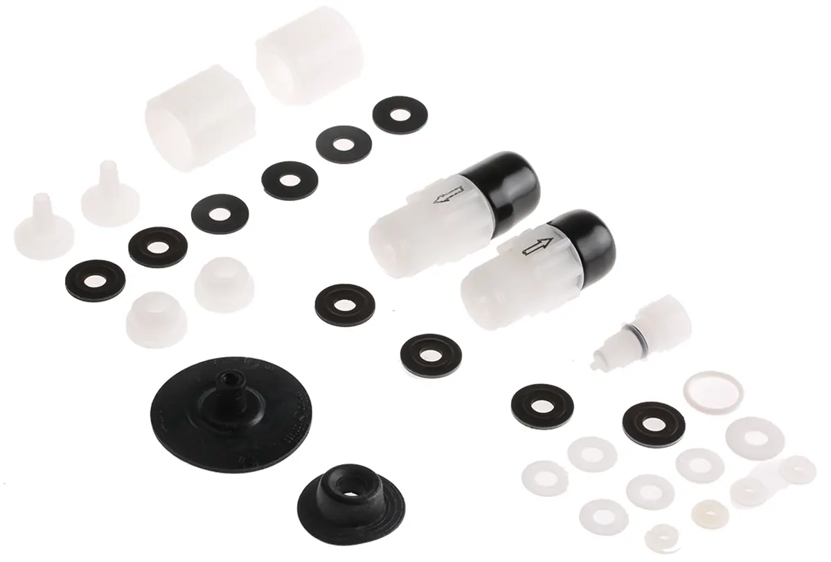 Produktfoto 1 von Assembly Technologies Pumpenzubehör, Verbindersatz, Membran, Auslassventil, Dichtungssatz, Saugventil, Ventilkugel x 2
