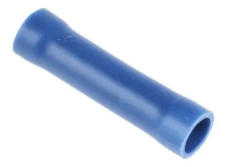Produktfoto 1 von RS PRO 345040VM Spleißverbinder, Scharnier, Blau Isoliert, Ø 4.8 mm Zinn, Ges.L 24.5mm, 14 AWG max.