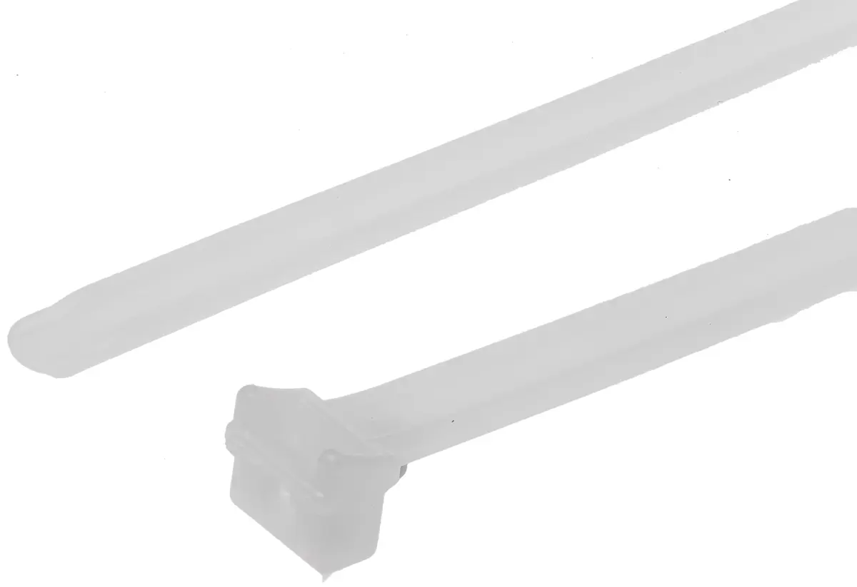 Produktfoto 1 von HellermannTyton KR6/35 Nylon 6.6 Kabelbinder Ohne Verzahnung Natur 6 mm x 356 mm