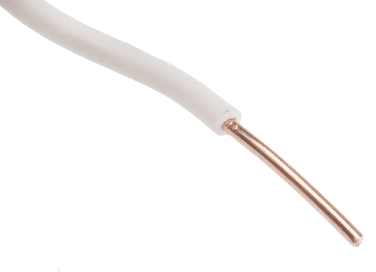 Produktfoto 1 von RS PRO Einzeladerleitung 1,5 mm² 100m Weiß Ø 2.8mm