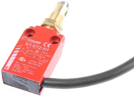 Crouzet 83872 Endschalter, Stößel 1 Schließer/1 Öffner, IP67, IP66, Metall 240V ac 6A