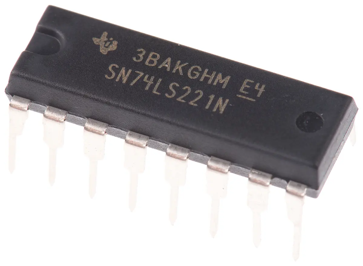 Produktfoto 1 von Texas Instruments Monostabiler Kippstufe LS 2 Anz. Elem./ Chip 8 mA L Pegel, -0.4 mA H Pegel, PDIP, 16-Pin, 4.7 mA-max.,