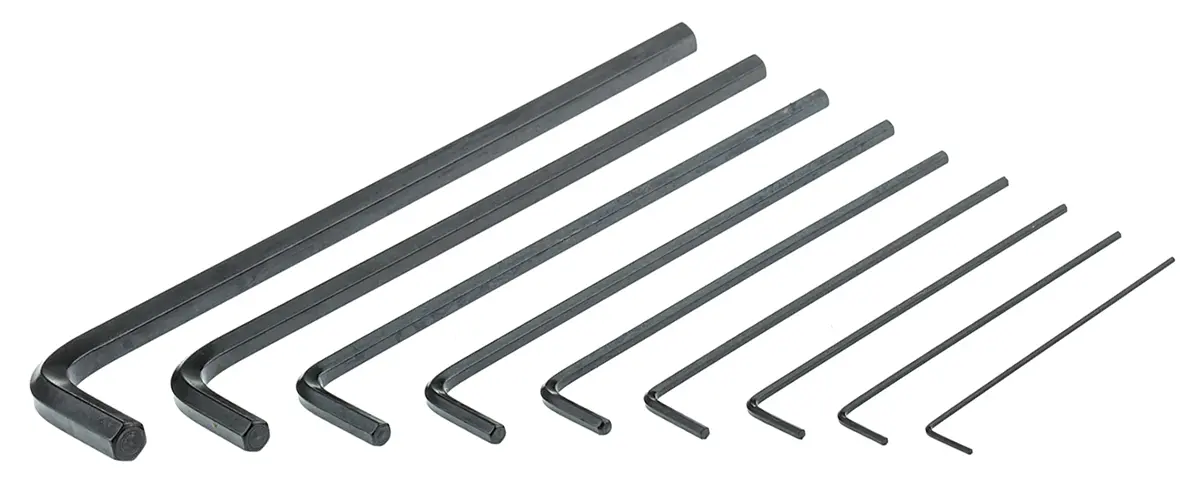 Produktfoto 1 von RS PRO metrisch  Innensechskant-Schlüssel, Satz 9-teilig 1.5mm L-Form lang