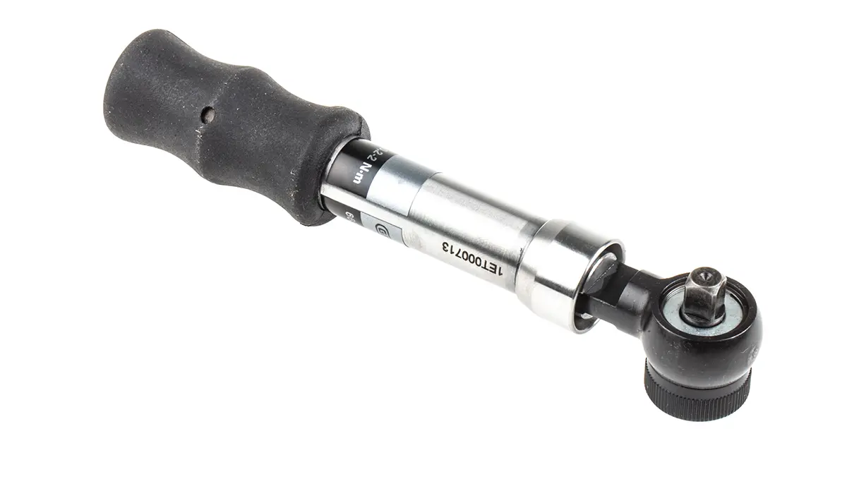 Produktfoto 1 von RS PRO 1/4 in Knick-Drehmomentschlüssel Vierkant 0.2 To 2 Nm, Länge 105 mm, ±6 %