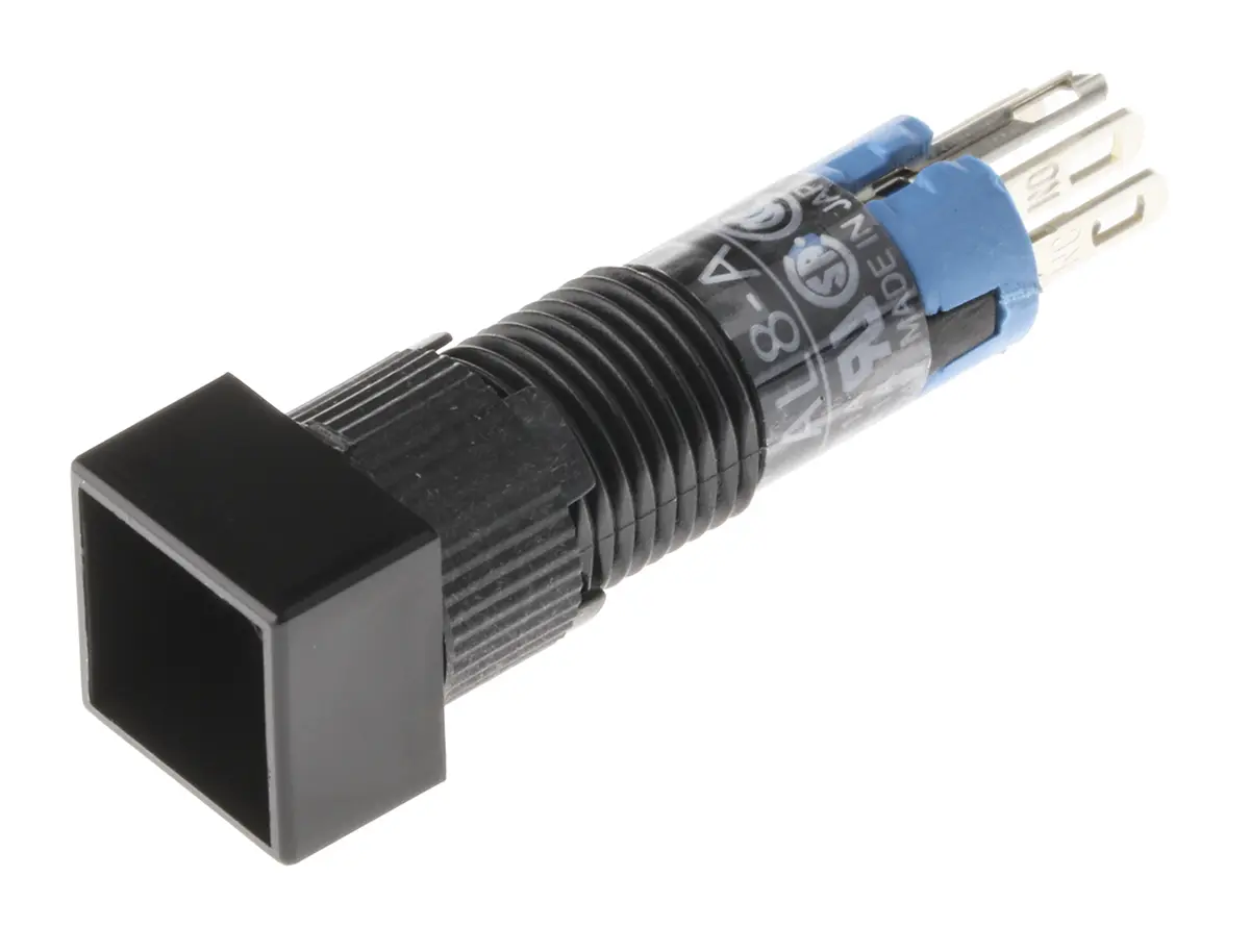 Produktfoto 1 von Idec AL Miniaturdruckschalter Beleuchtet Rastend Panel Ø 8 mm, 1-poliger Umschalter / 100 mA 24 V dc 125 V ac, IP40