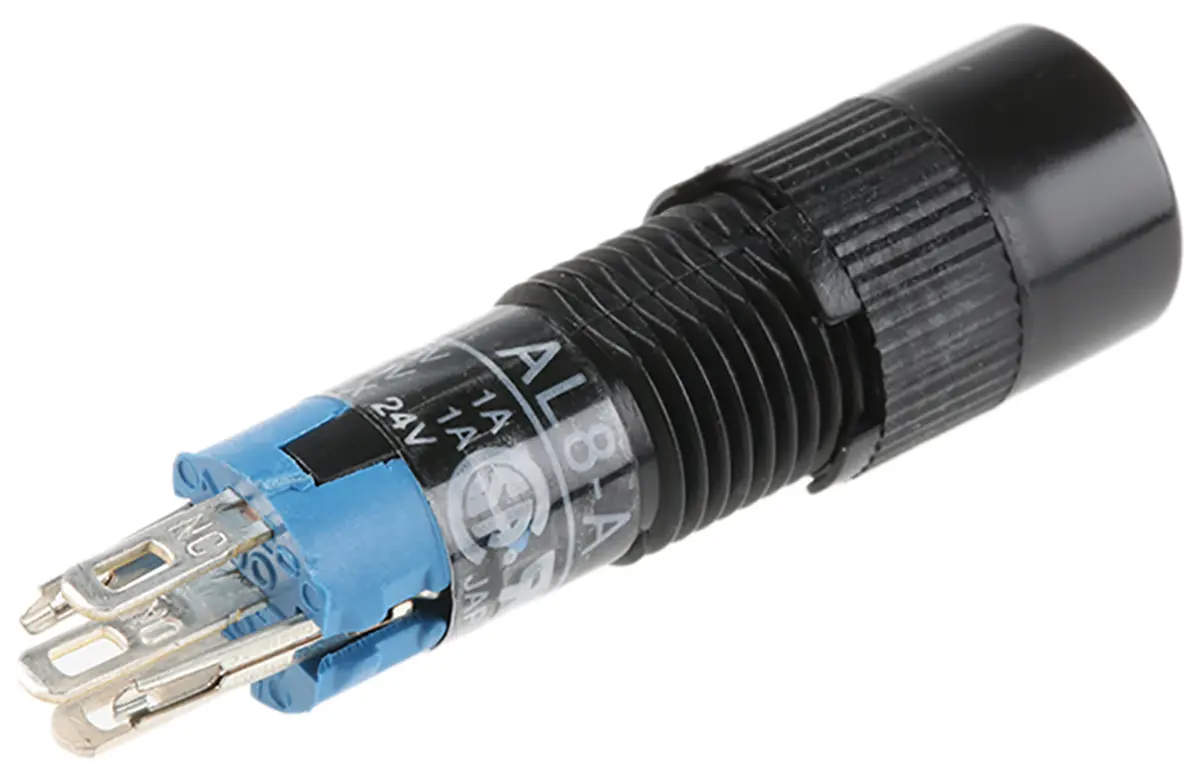 Produktfoto 1 von Idec AL Miniaturdruckschalter Beleuchtet Rastend Panel Ø 8 mm, 1-poliger Umschalter / 100 mA 125 V ac, IP40