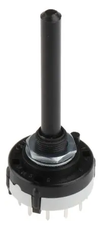 Produktfoto 1 von Lorlin 12-Stufen CK Drehschalter Ein/Aus-Schalter, 1-polig / 150mA Lot, 27.5 mm x 27.5mm x 68.1 mm