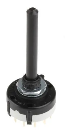 Produktfoto 1 von Lorlin 6-Stufen CK Drehschalter DPST / 150mA Lot, 27.5 mm x 27.5mm x 68.1 mm