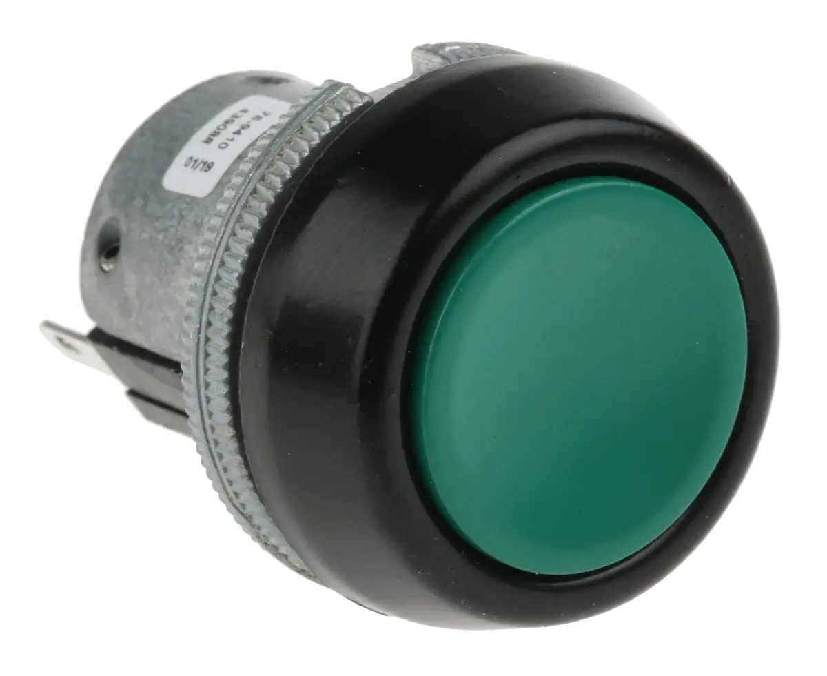 Produktfoto 1 von ITW 76-94 Druckschalter lichtdurchlässig Tastend Panel Ø 22 mm, 1-poliger Umschalter / 10 A 250 V ac, IP40