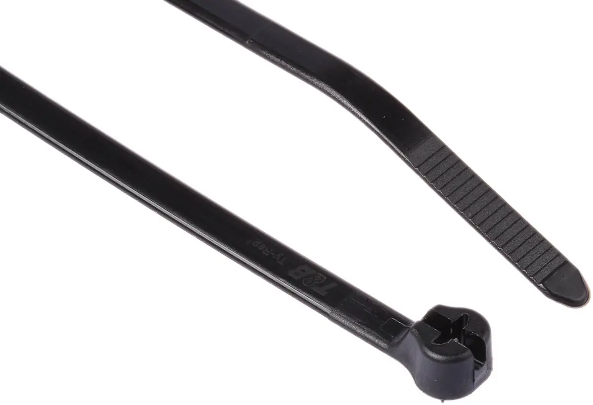 Produktfoto 1 von Thomas & Betts Ty-Rap Nylon 6.6 Kabelbinder Witterungsbeständig Schwarz 4.83 mm x 185.67 mm