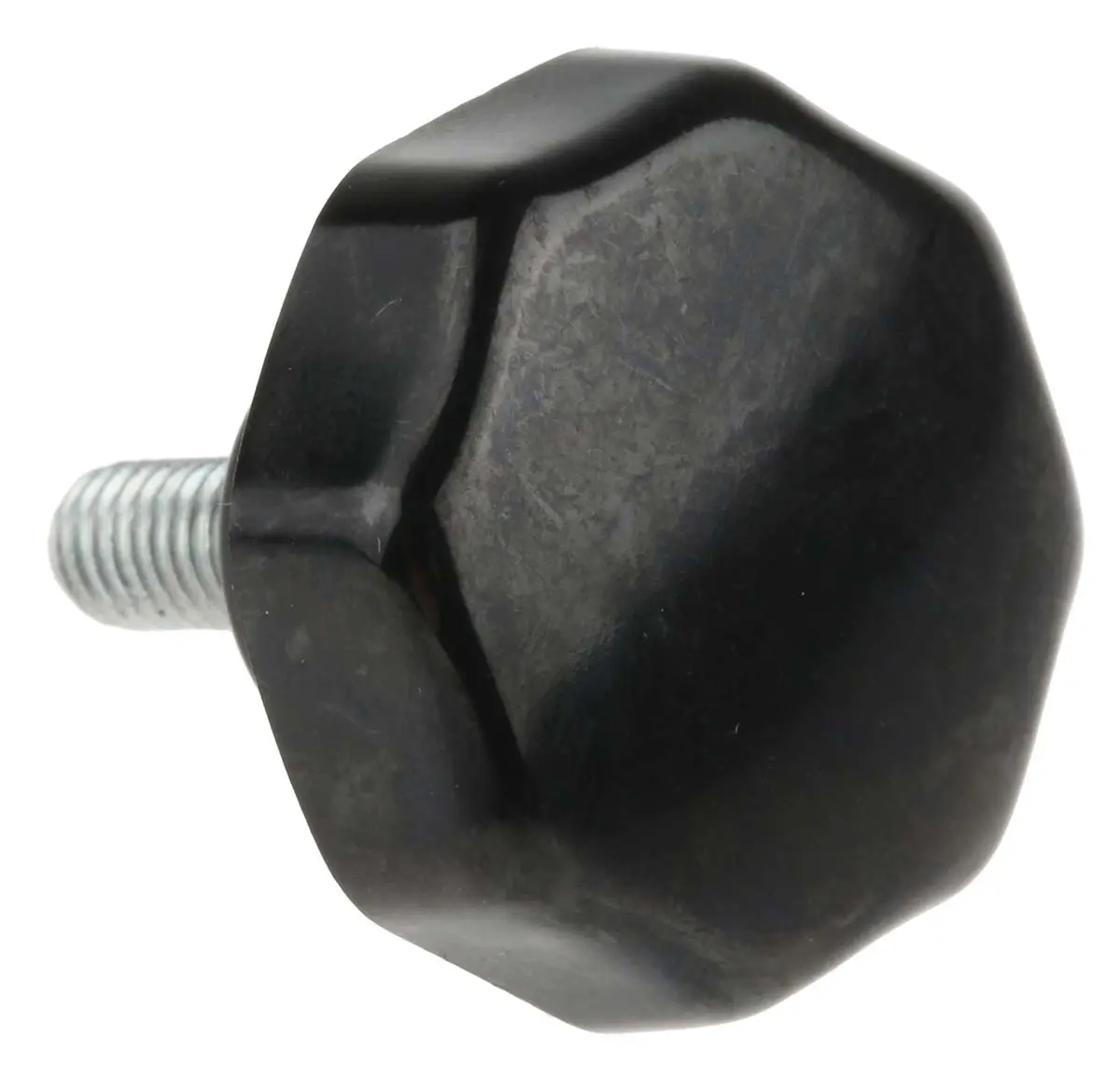 Produktfoto 1 von RS PRO Feststellschraube Schwarz M6 Phenol x 15 mm Drehknopf, mit Gewindebolzen Ø 32 mm