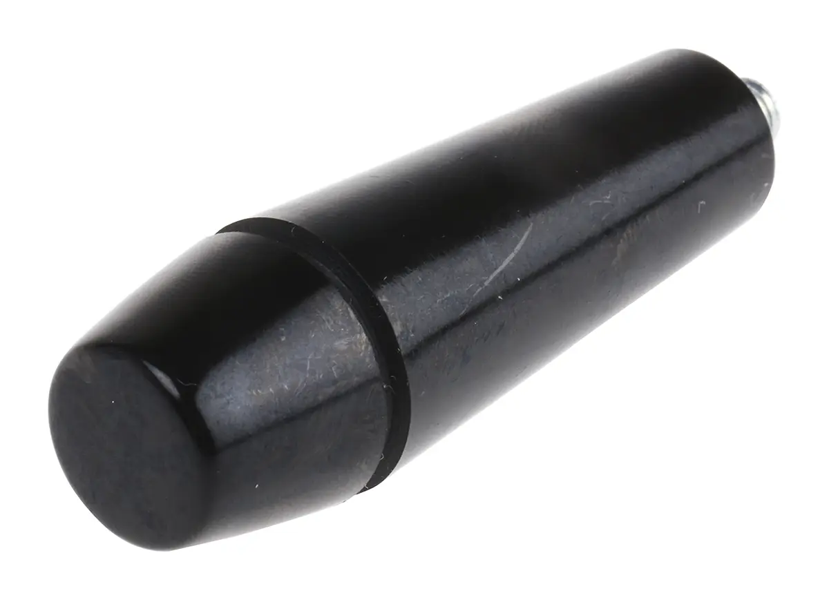 RS PRO Stahl Griff, konisch Phenol mit Holzfüllung 60 mm x 6 mm, M6 Stecker