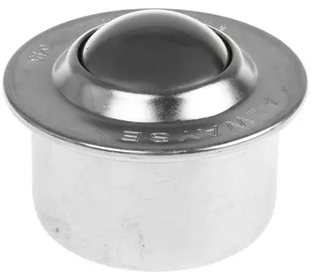 Produktfoto 1 von ALWAYSE Rundflansch Kugelrolle Ø 45 mm Stahl, Flansch-Ø 75 mm