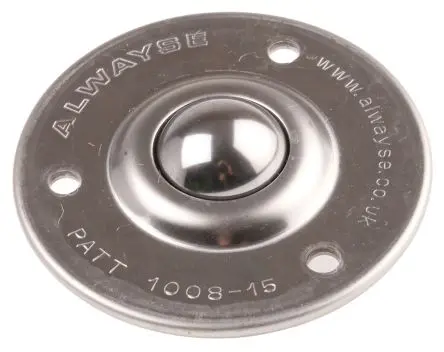 Produktfoto 1 von ALWAYSE Flansch 3-Loch Kugelrolle Ø 25 mm Edelstahl, Flansch-Ø 73 mm
