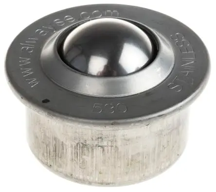 Produktfoto 1 von ALWAYSE Rundflansch Kugelrolle Ø 30 mm Edelstahl, Flansch-Ø 55 mm, bis 175kg Last