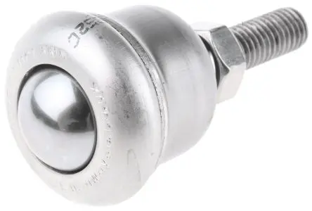 ALWAYSE Mit Gewindebolzen Kugelrolle Ø 19 mm Edelstahl, Bolzen-Ø M8