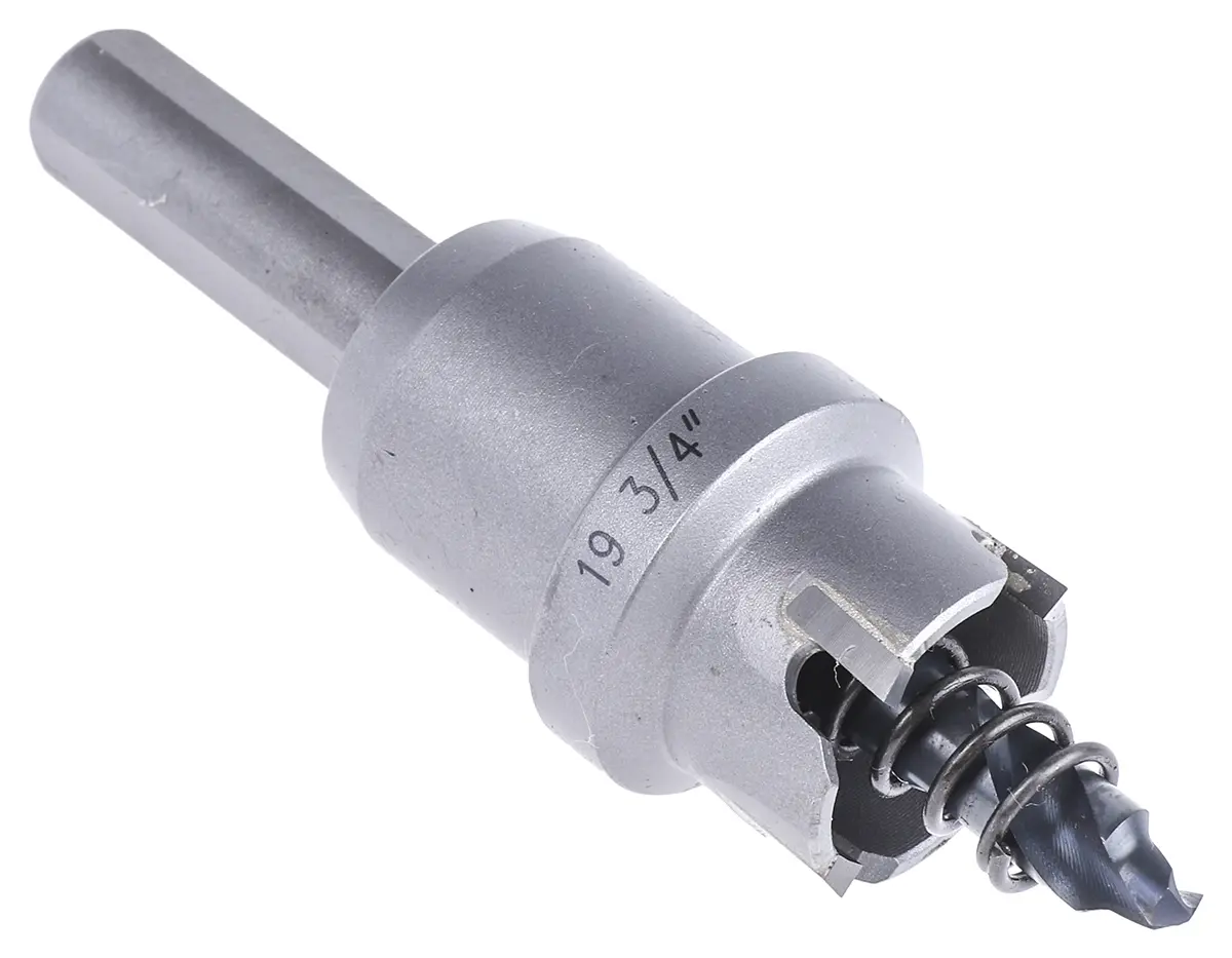 Produktfoto 1 von Blu Mol Wolframcarbid Kernbohrkrone mit Zentrierbohrer, Ø 19mm 1-Stk. / Bohrtiefe 4.5mm