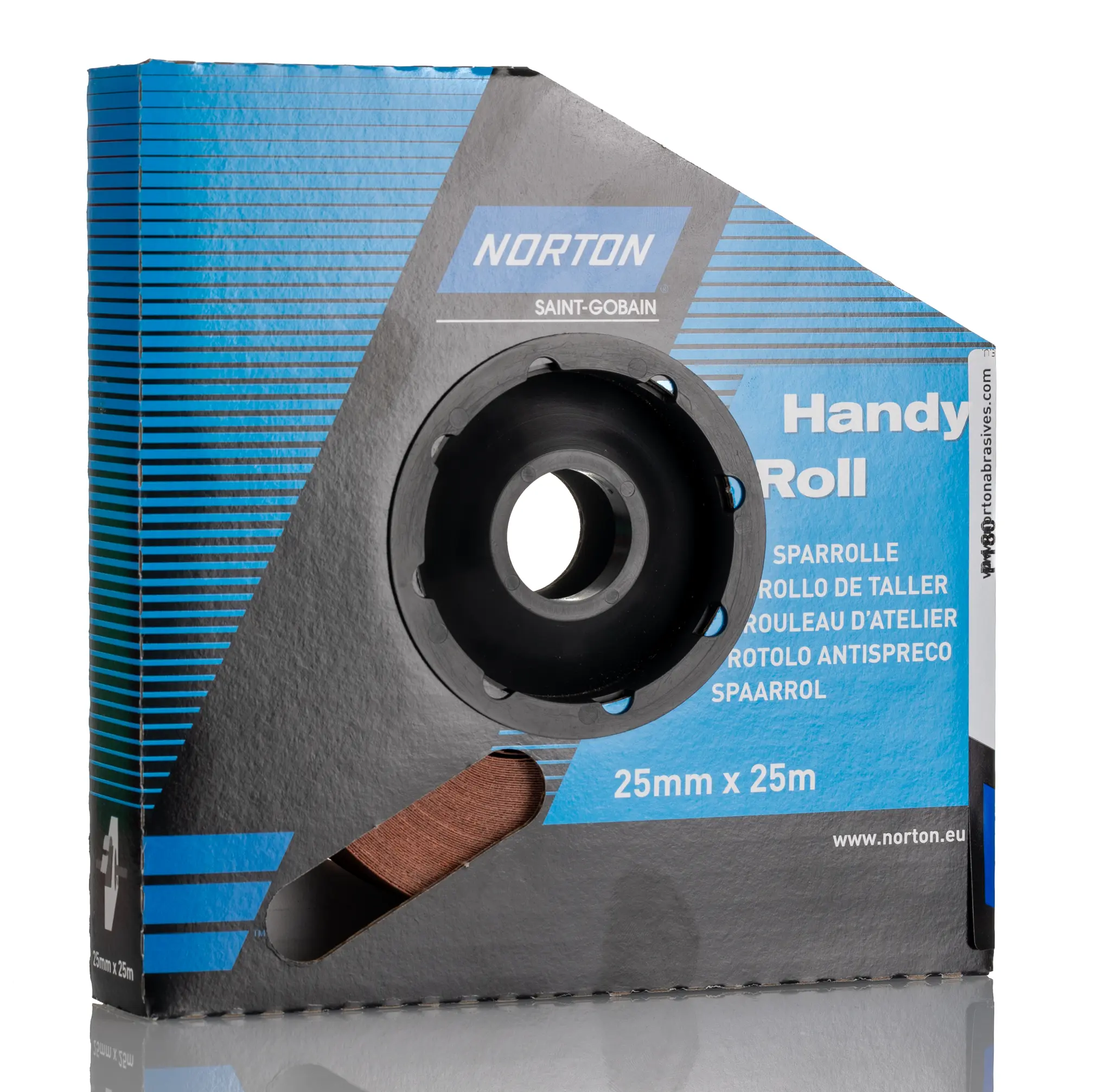 Produktfoto 1 von Norton Schleifpapier, Aluminiumbeschichtet, Sehr Fein Grad, Korngröße P180, 25 m 25 mm