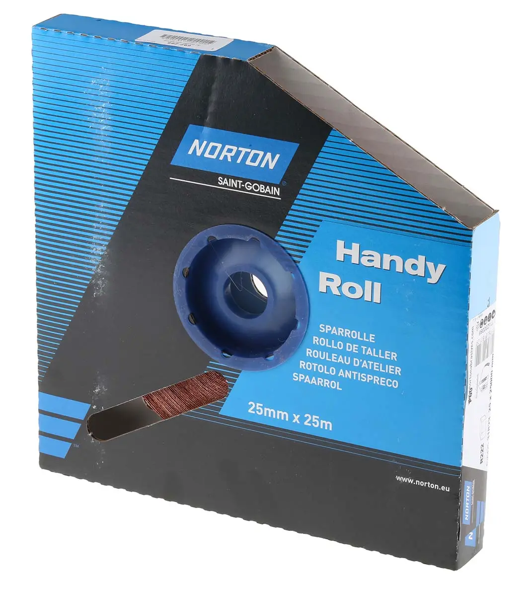 Produktfoto 1 von Norton Schleifpapier P60 (Mittel), Aluminiumbeschichtet 25 m 25 mm