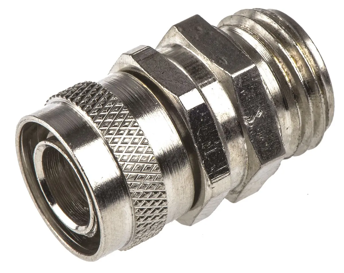 Produktfoto 1 von Adaptaflex SP Messing Kabelrohr Befestigung Kabelrohr M16 12 mm Silber Nickel-Finish IP54