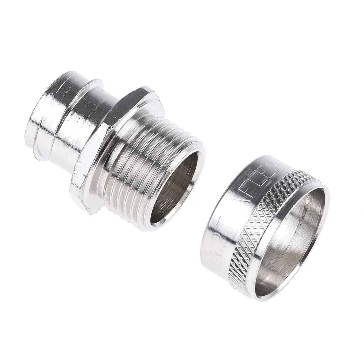 Produktfoto 1 von Adaptaflex SP Messing Kabelrohr Befestigung M20 20 mm Silber Nickel-Finish IP54