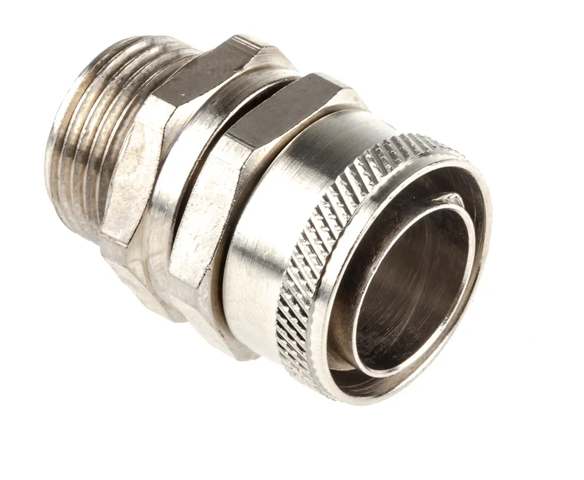 Produktfoto 1 von Adaptaflex SP Messing Kabelrohr Befestigung M20 20 mm Silber Nickel-Finish IP54
