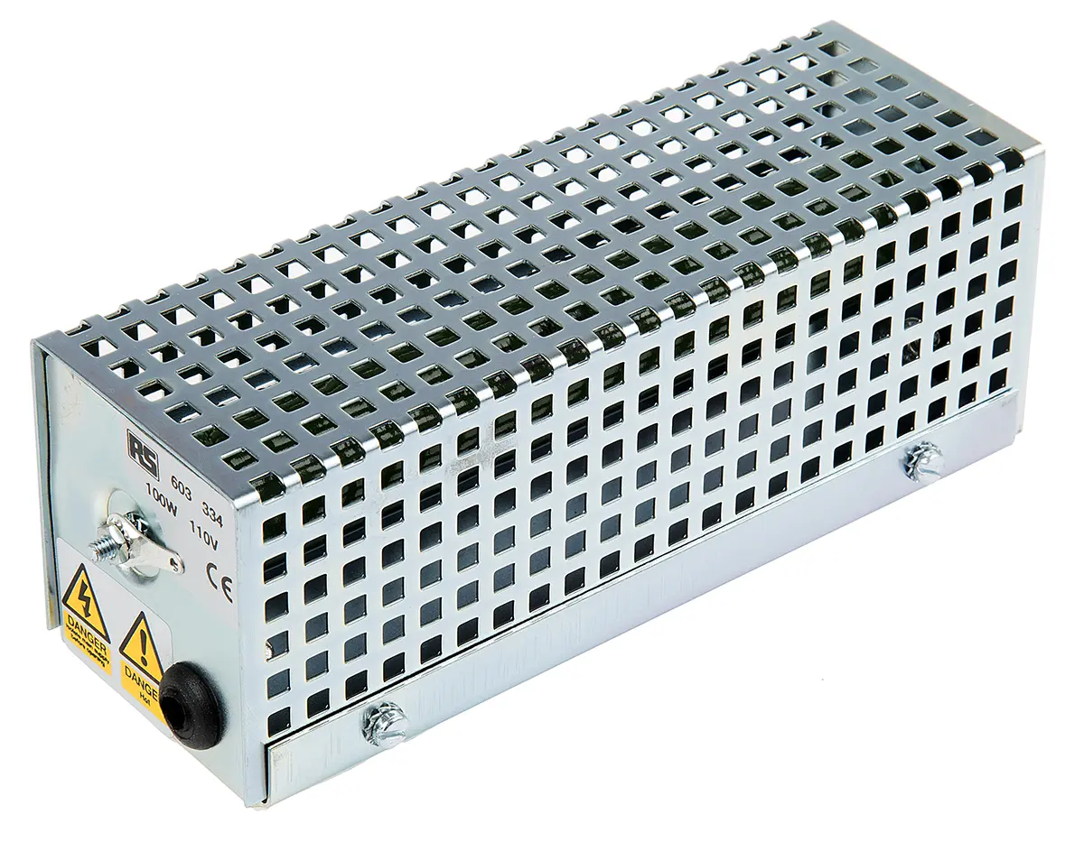 Produktfoto 1 von RS PRO Schaltschrank-Heizung, 100W, 85°C, 110V ac, H.  x 70mm, B , 191mm, T.  x 67mm