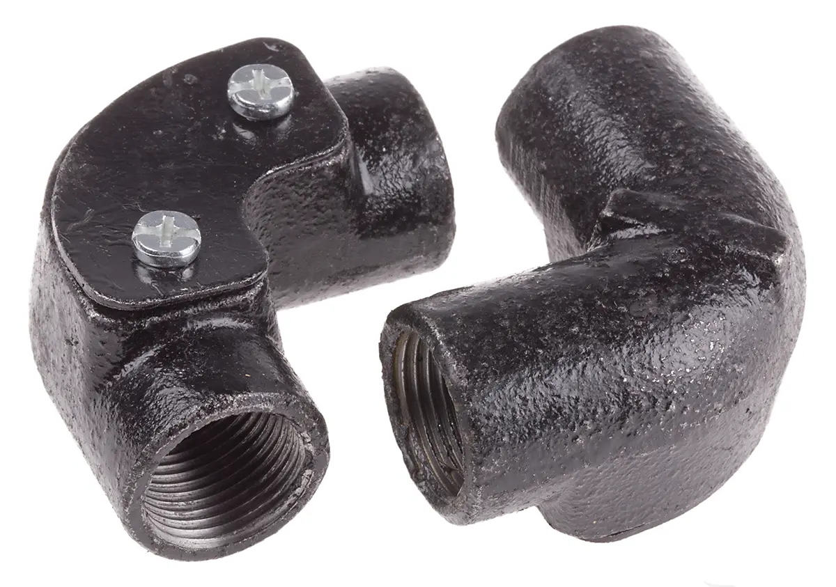 Produktfoto 1 von RS PRO Stahl Kabelrohr Befestigung Kabelrohr M20 20 mm Schwarz Emailliert-Finish