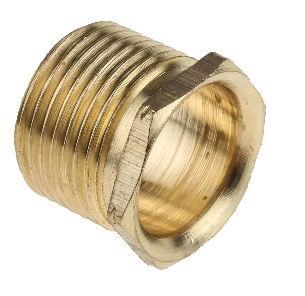 Produktfoto 1 von RS PRO Messing Kabelrohr Befestigung Gewindehülse male M20 20 mm Gelb Galvanisiert-Finish