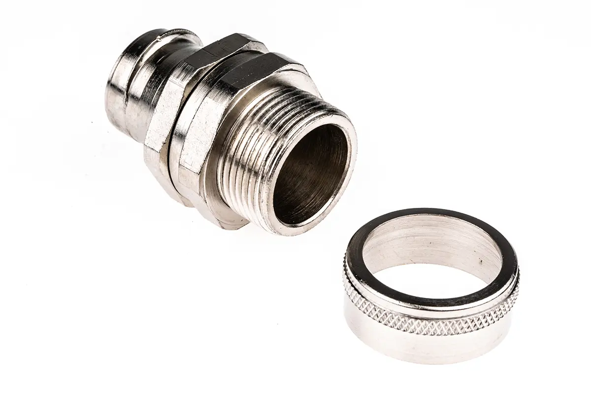 Produktfoto 1 von Adaptaflex SP Messing Kabelrohr Befestigung M25 25 mm Silber Nickel-Finish IP54