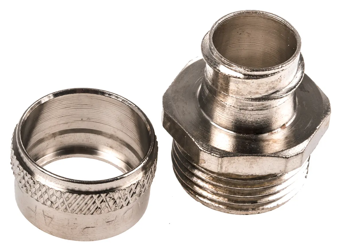 Produktfoto 1 von Adaptaflex SP Messing Kabelrohr Befestigung M20 16 mm Silber Nickel-Finish IP54