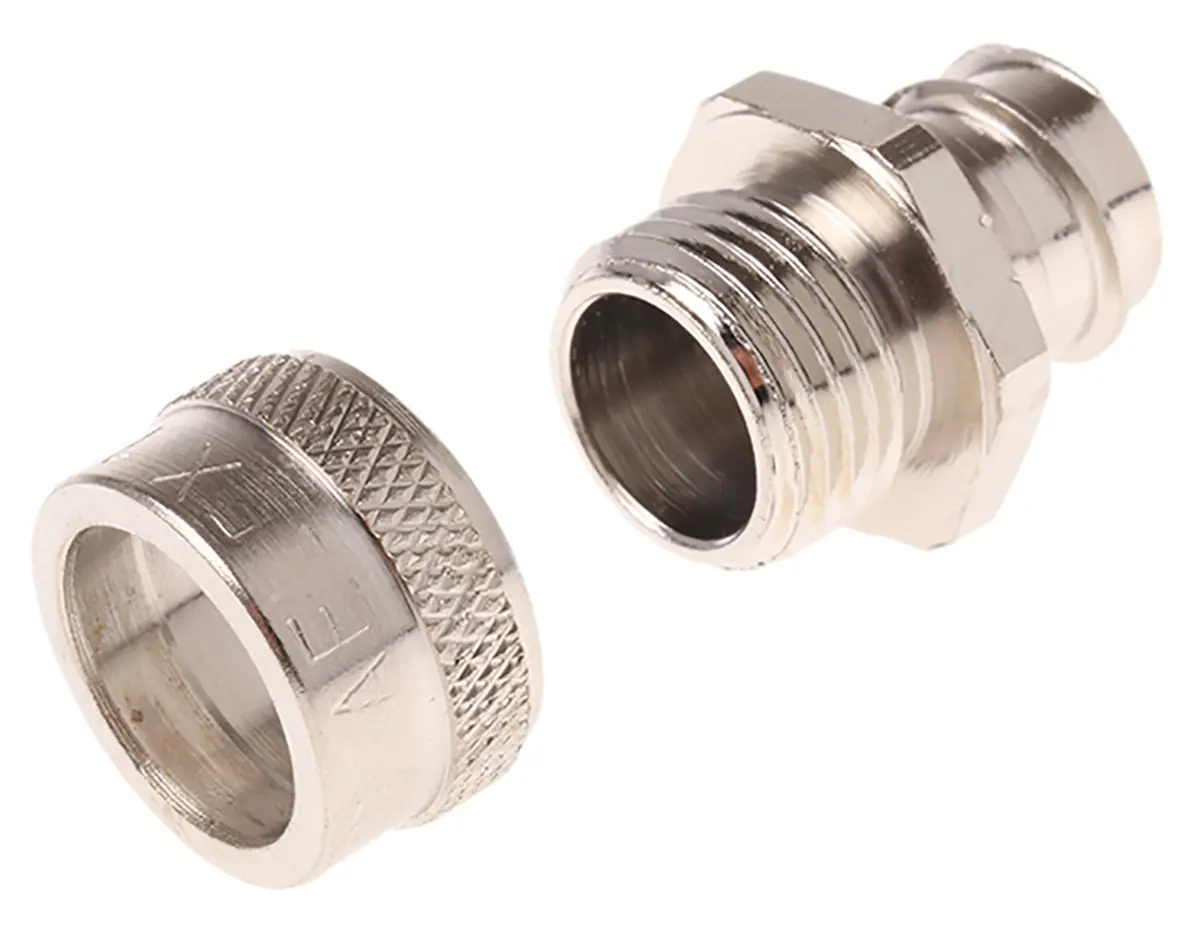Adaptaflex SP Messing Kabelrohr Befestigung M16 16 mm Silber Nickel-Finish IP54