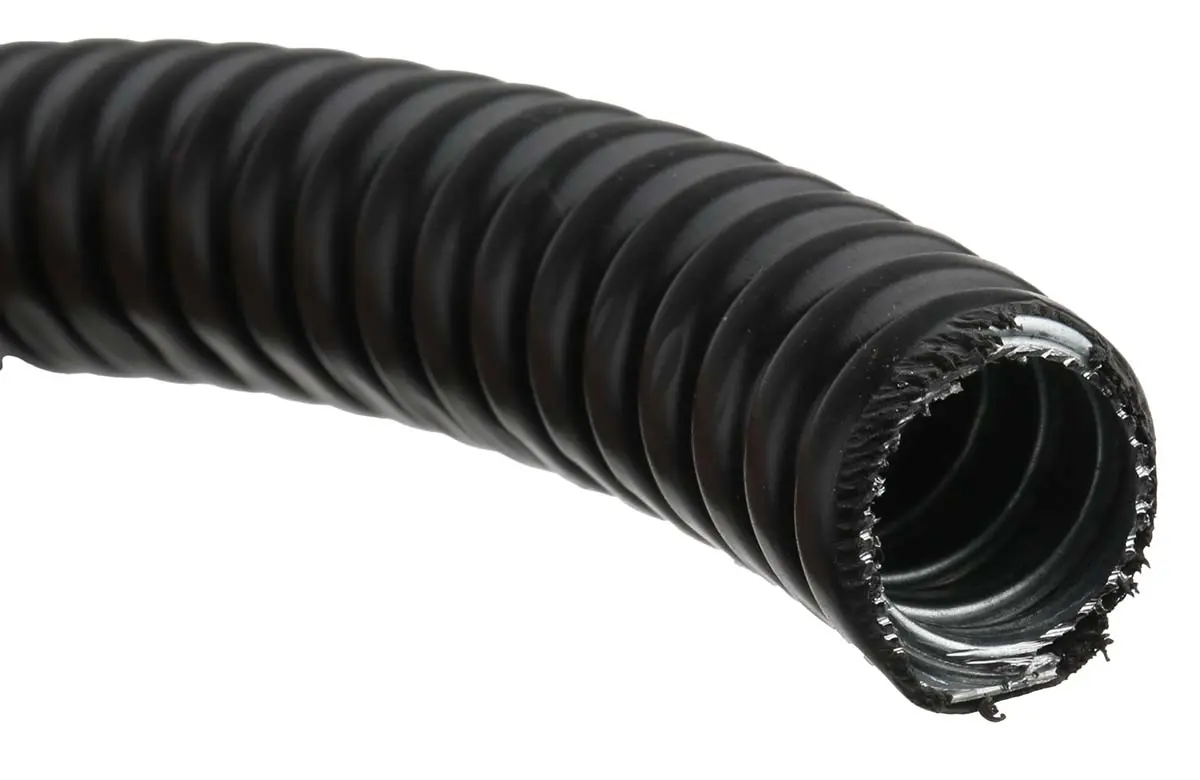 Produktfoto 1 von Adaptaflex SP Leerrohr verzinkter Stahl, Ø 16mm nom. flexibel, Schwarz A ø 17mm I ø 13mm x 10m , mit IP-Schutzklasse