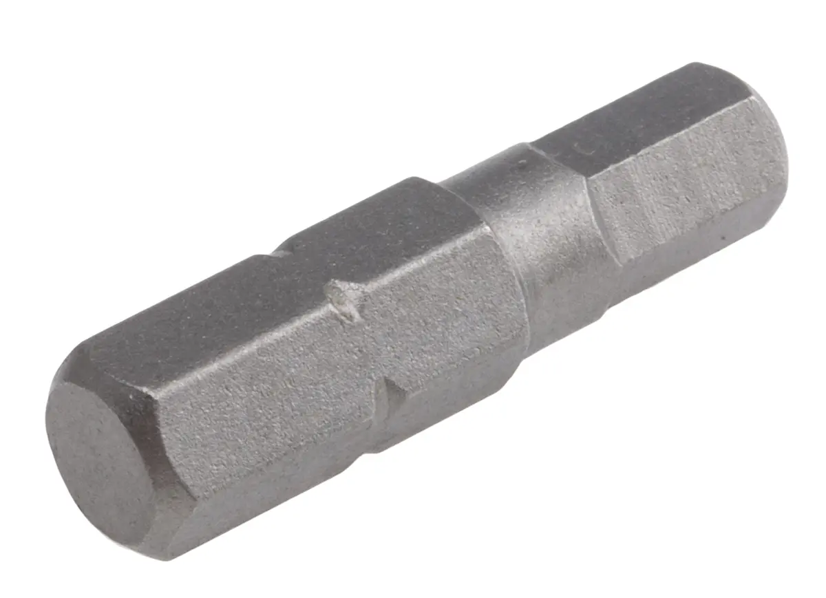 Produktfoto 1 von RS PRO 0.25 mm 5 mm Sechskant Schraubbit, Sechskant Chrom Vanadium Stahl, 1-teilig, 25 mm