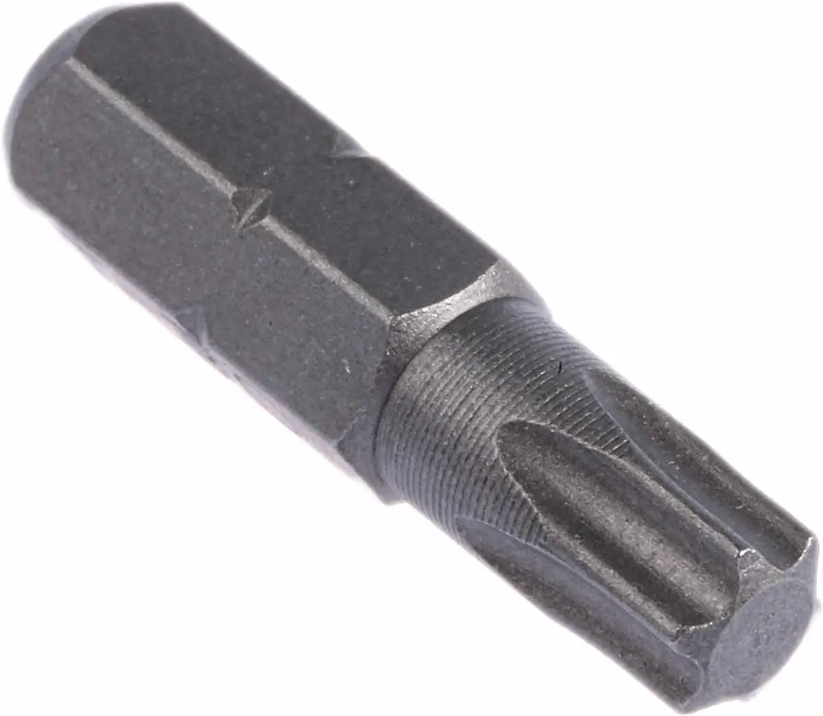 Produktfoto 1 von RS PRO 6.35 mm T30 Schraubbit, Sechskant Chrom Vanadium Stahl, 1-teilig, 25 mm