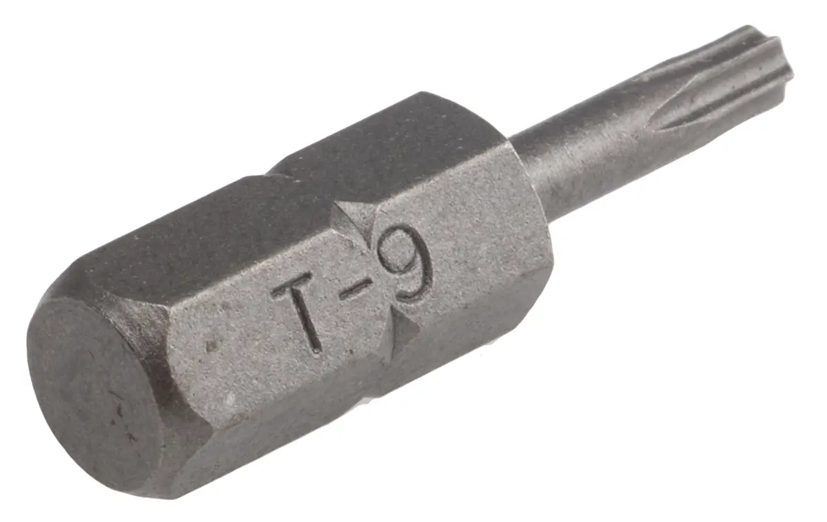 RS PRO 6.35 mm T9 Schraubbit, Sechskant Chrom Vanadium Stahl, 1-teilig, 25 mm
