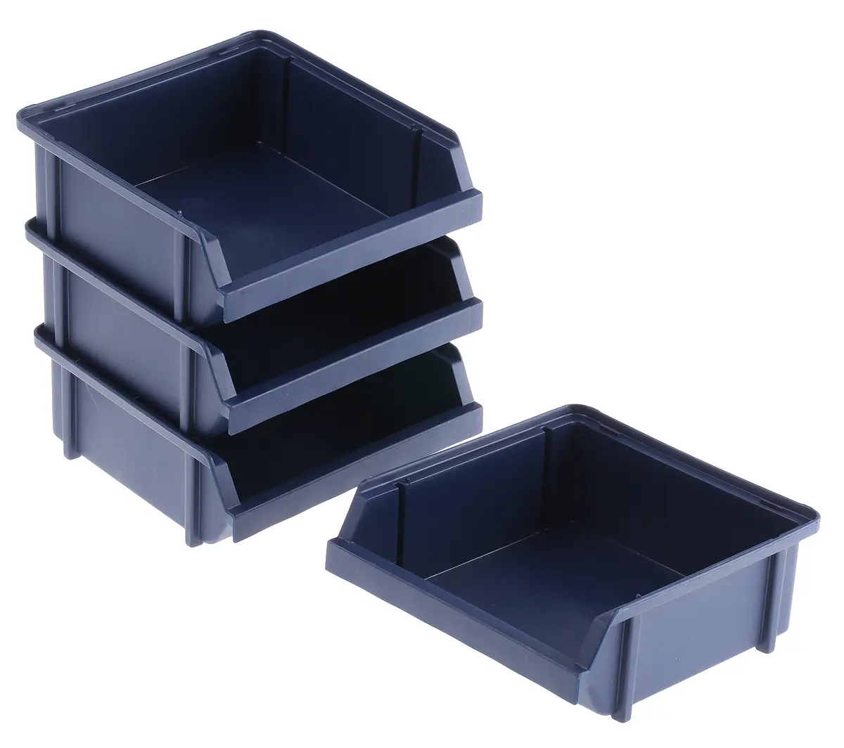 Produktfoto 1 von Raaco Lagerbehälter Blau Polypropylen, 50 mm x 125 mm x 130 mm