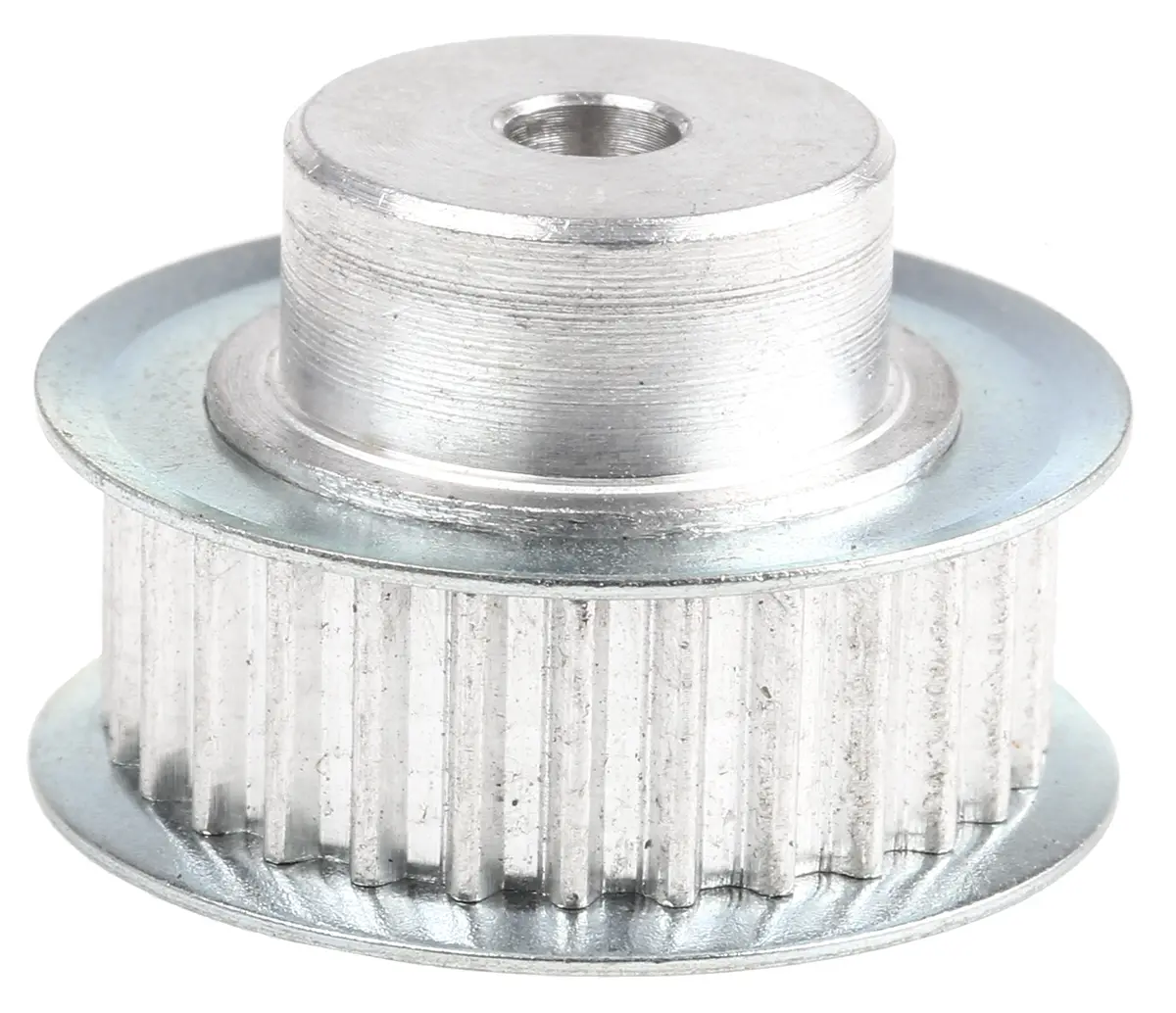 Produktfoto 1 von RS PRO Aluminium Zahnriemenscheibe 6 mm, 28 Zähne / Teilung 2.5 mm, Bohrung 4 mm