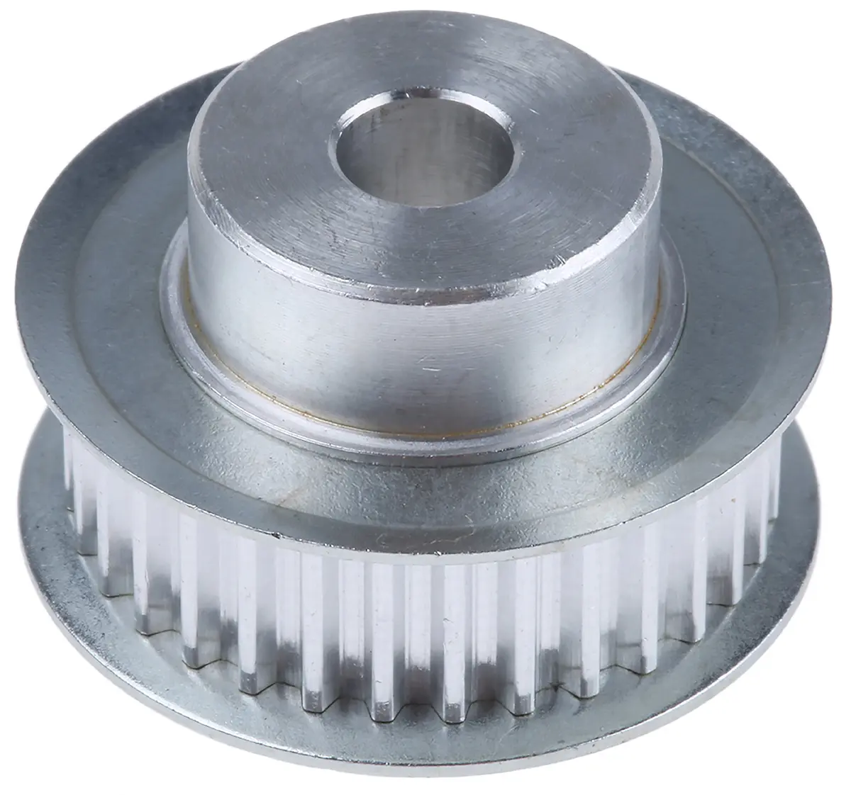 Produktfoto 1 von RS PRO Aluminium Zahnriemenscheibe 6 mm, 32 Zähne / Teilung 2.5 mm, Bohrung 6 mm